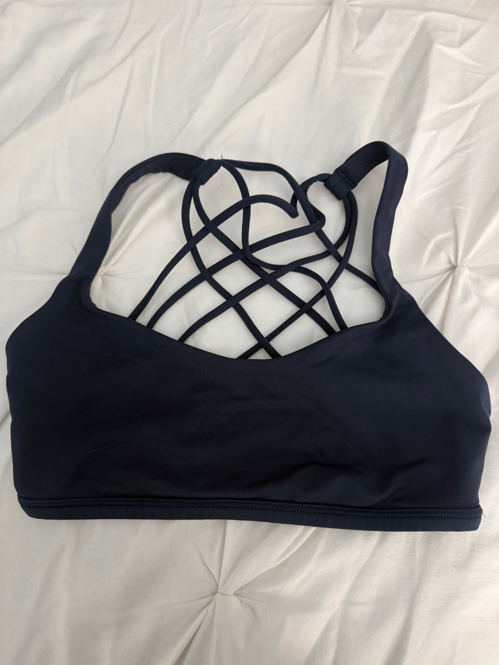 lululemon athletica navy Strappy Sports Bra with Lattice Back